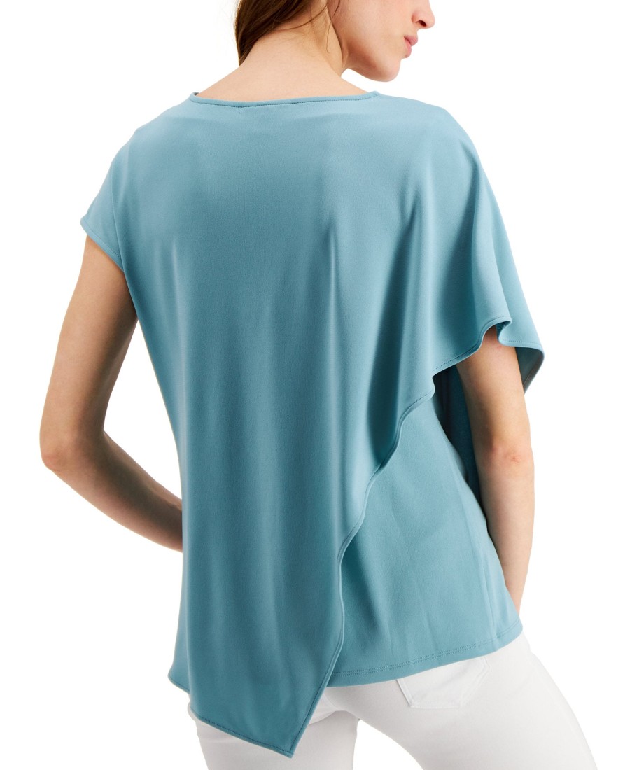 Women'S Alfani | Asymmetrical Drape Neck Top Precious Jade